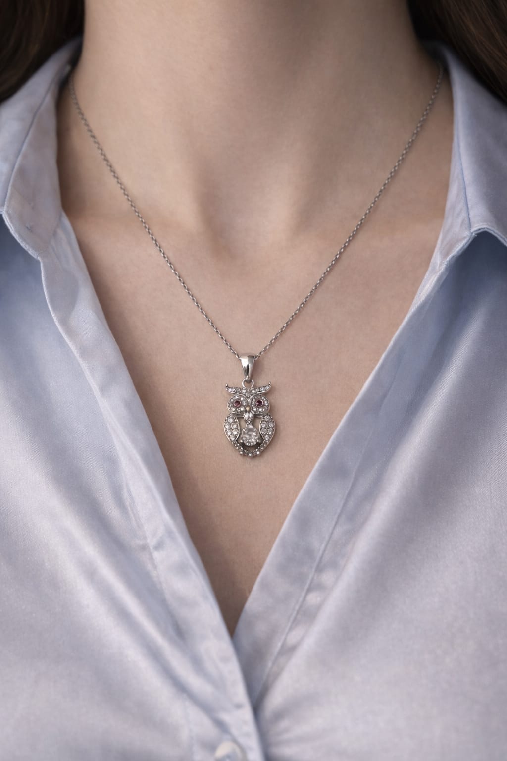 Nocturne Owl Kolye – 925 Ayar Gümüş